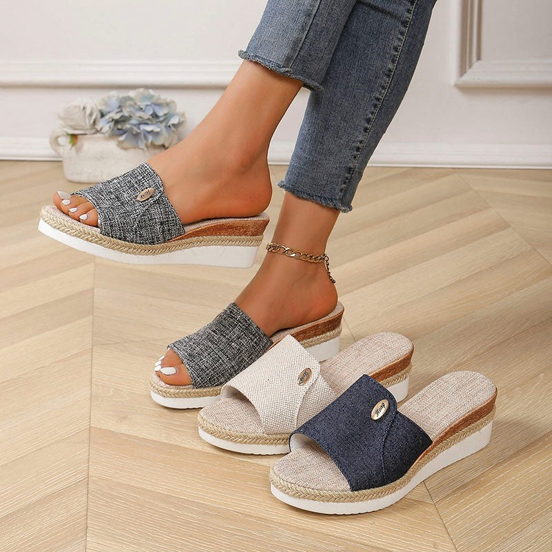 HealthBeauty-Product (™) Women's Wedge Slippers Thick Bottom