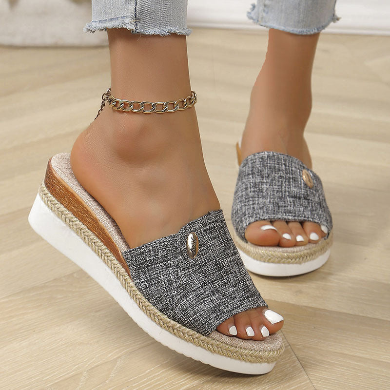 HealthBeauty-Product (™) Women's Wedge Slippers Thick Bottom