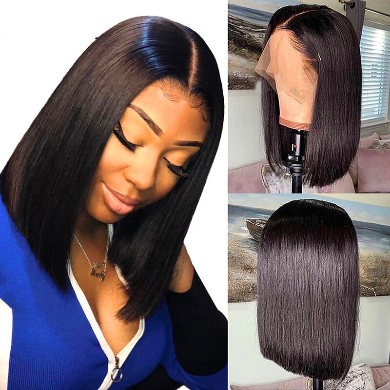 Straight human hair wigs13 * 4 Brazilian Hair