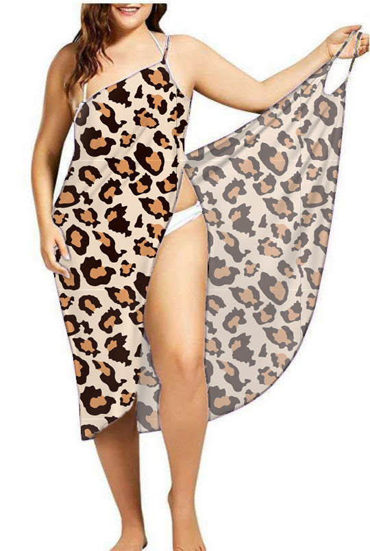 Printed Sexy Beach Dress Swimsuit Strap Dress For Women