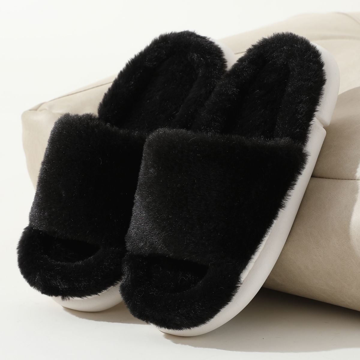 Fairy Style Thick-soled Eva Fluffy Slippers Women's Outer Wear