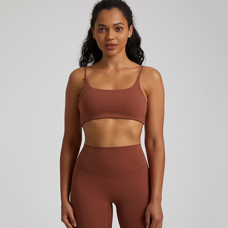 Candy Color Nude Feel Workout Bra Sports Quick-drying Workout Top