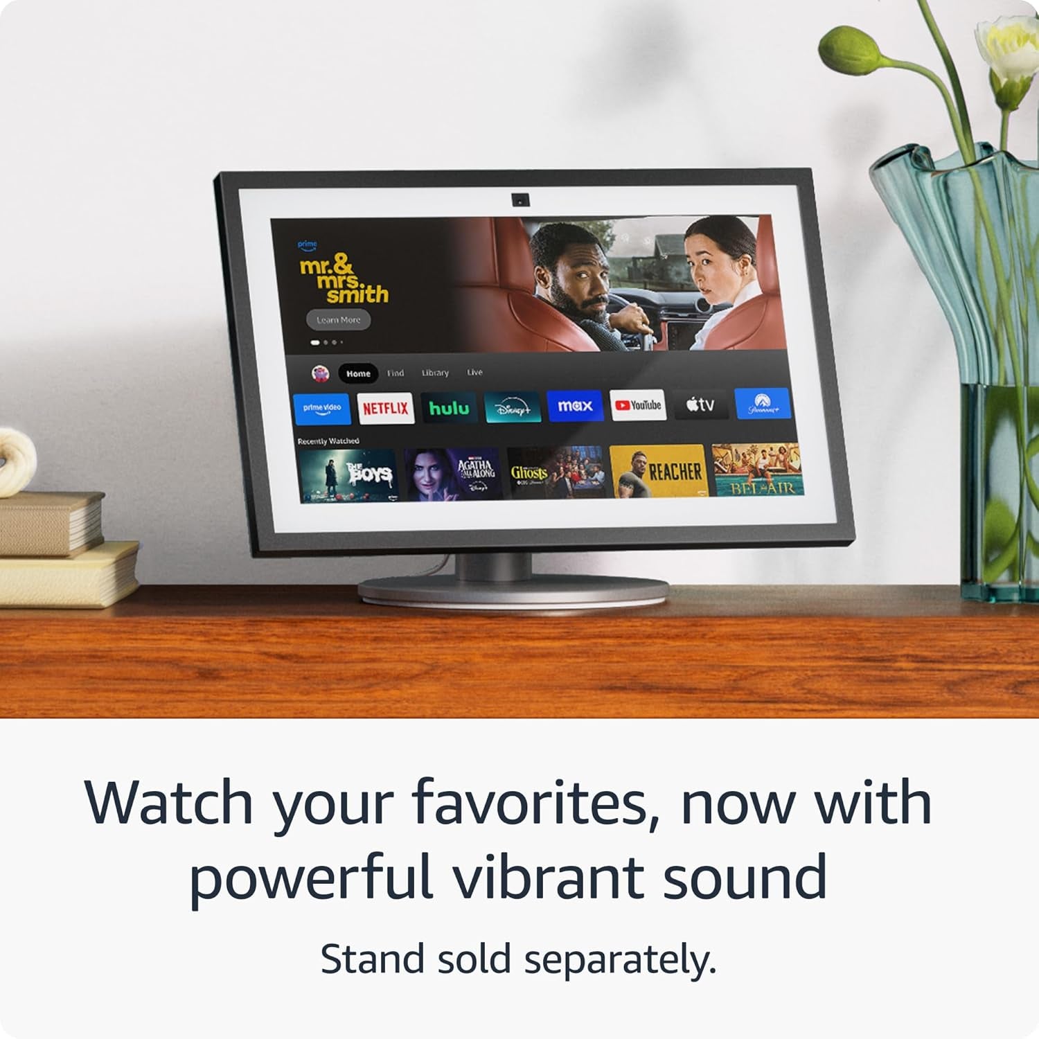 All-New  Echo Show 15 | a Stunning HD 15.6" Smart Kitchen TV for Home Organization with Alexa