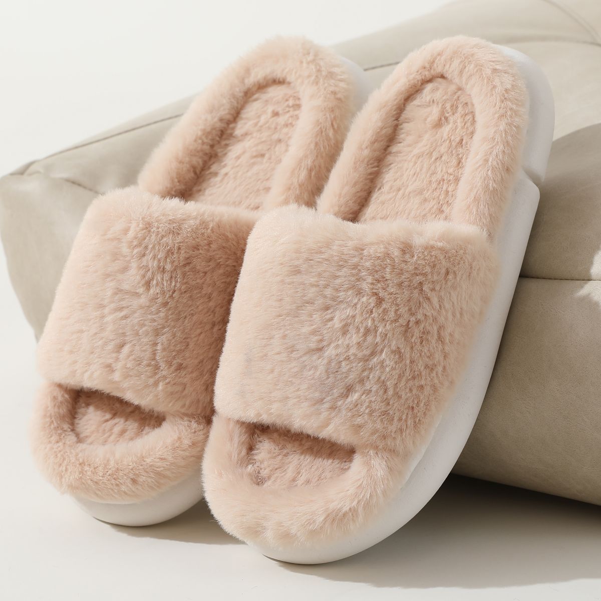 Fairy Style Thick-soled Eva Fluffy Slippers Women's Outer Wear